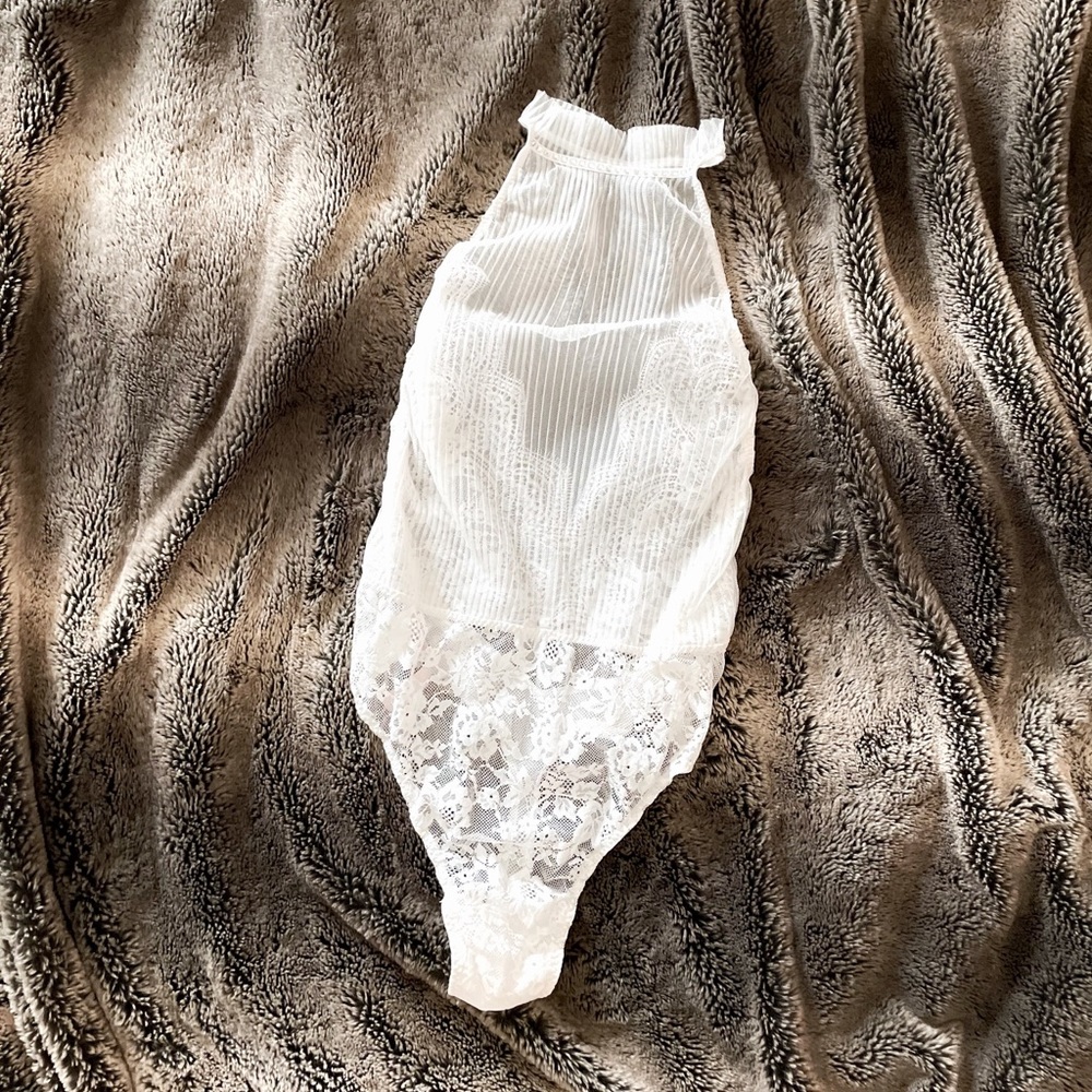 Victoria’s Secret White Teddy Bodysuit